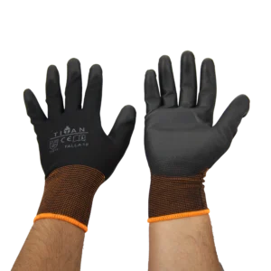 Guante Palma Negro Pu T10