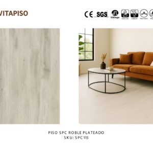 Piso SPC Roble Plateado Caja 2.68 M2